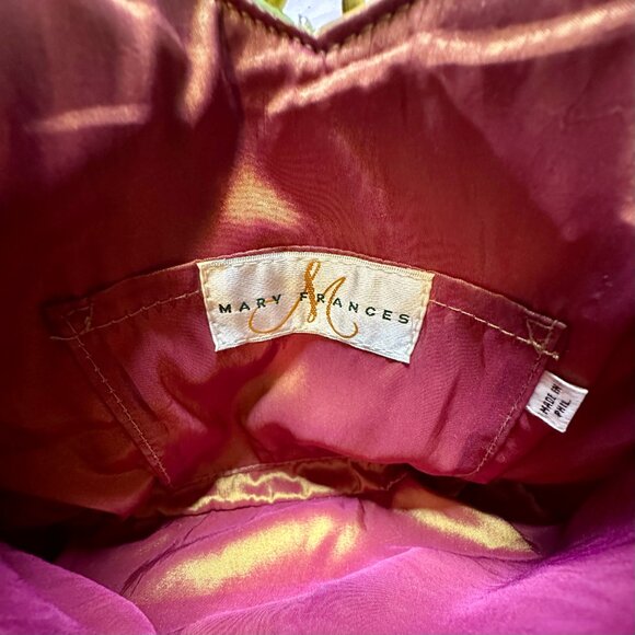 VINTAGE Mary Frances Feather and Ribbon Floral Beaded Bag - Picture 15 of 16